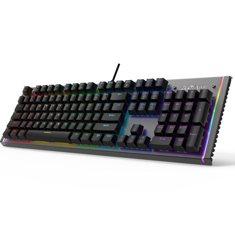 X61 spēļu mehāniskā tastatūra angļu/krievu taustiņš Anti-ghosting RGB/mix USB Vadu gamer CS LOL klēpjdators
