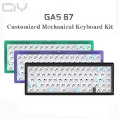 Sada mechanickej klávesnice GAS67 s možnosťou výmeny za tepla, káblová klávesnica s RGB tesnením typu C, kompatibilná s 3/5 pinmi pre Cherry Gateron