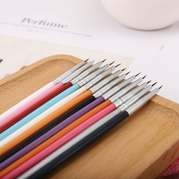 12PC Ακρυλικό UV Gel Extension Builder Brushes Nail Art Pattern Painting Nails Pen Brush Coating Μολύβι σχεδίασης DIY Εργαλείο μανικιούρ