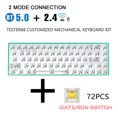 Kit DIY tastatură mecanică METOO Hot Swap TESTER TWO Mode Bluetooth 2,4 Ghz Mute Bumbac Compatibil Cherry MX 3/5 Pini Comutatoare