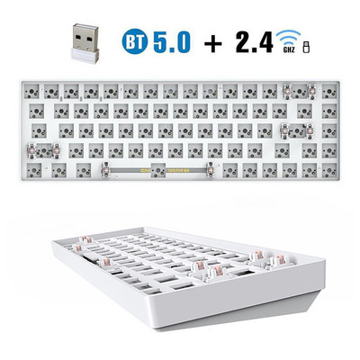Kit DIY tastatură mecanică METOO Hot Swap TESTER TWO Mode Bluetooth 2,4 Ghz Mute Bumbac Compatibil Cherry MX 3/5 Pini Comutatoare