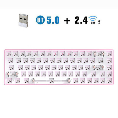 Kit DIY tastatură mecanică METOO Hot Swap TESTER TWO Mode Bluetooth 2,4 Ghz Mute Bumbac Compatibil Cherry MX 3/5 Pini Comutatoare