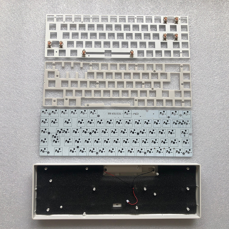 Kit DIY tastatură mecanică METOO Hot Swap TESTER TWO Mode Bluetooth 2,4 Ghz Mute Bumbac Compatibil Cherry MX 3/5 Pini Comutatoare