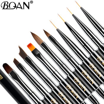 BQAN Nail Art Brushes For Manicure UV Gel Brush Pen Extensions Acrylic Nail Art Painting Σχέδιο σκάλισμα στυλό Πινέλο φωτοθεραπείας