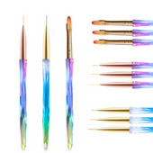 3 buc./set nail art linie pictura stilou 3D sfaturi bricolaj acrilic UV gel polonez perie desen flori liner grilă design francez manichiură