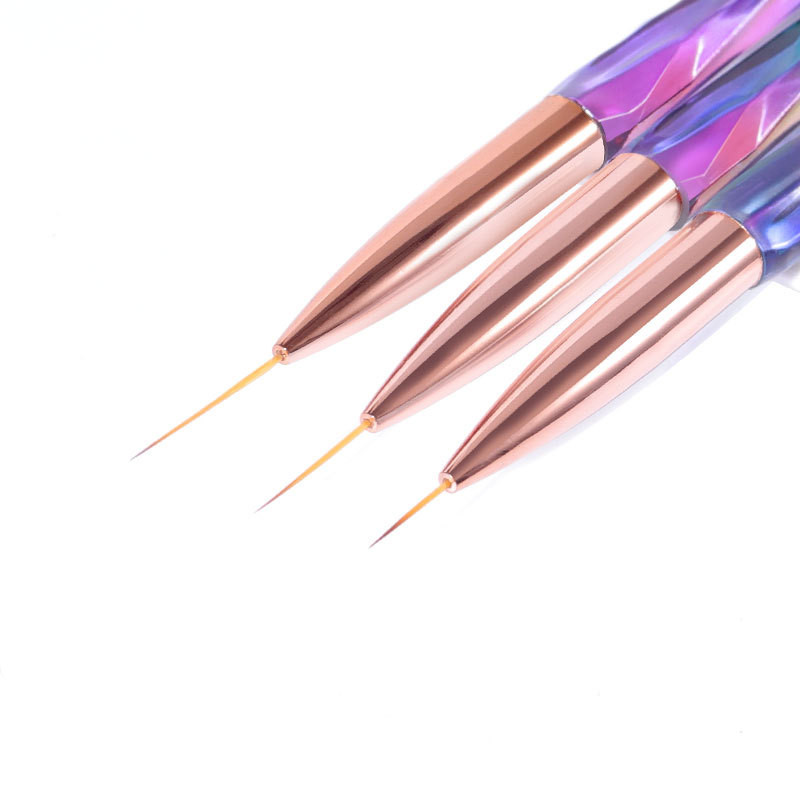 3 buc./set nail art linie pictura stilou 3D sfaturi bricolaj acrilic UV gel polonez perie desen flori liner grilă design francez manichiură