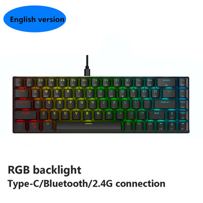 Metoo Bluetooth mechanikus billentyűzet táblagéphez iPad telefon Vezeték nélküli 2.4G 3 üzemmódú billentyűzet RGB háttérvilágítás USB vezetékes Teclado