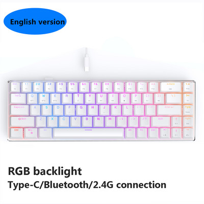 Metoo Bluetooth mechanikus billentyűzet táblagéphez iPad telefon Vezeték nélküli 2.4G 3 üzemmódú billentyűzet RGB háttérvilágítás USB vezetékes Teclado