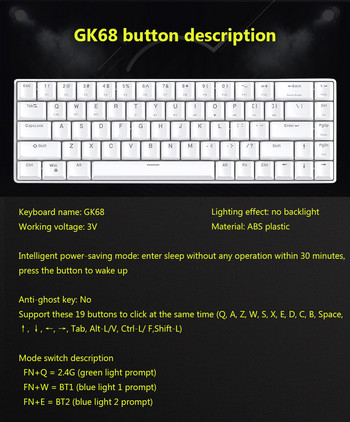 Таблет Metoo Безжична игрална механична клавиатура за iPad Teclado Bluetooth-съвместима клавиатура за iOS Android Windows