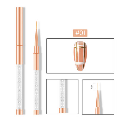 11 stiluri de căptușeală acrilice pix pentru desen Nail Art dungi linii perie fototerapie gel UV perii pentru pictură sculptură stilou instrument de manichiură