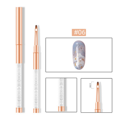 11 stiluri de căptușeală acrilice pix pentru desen Nail Art dungi linii perie fototerapie gel UV perii pentru pictură sculptură stilou instrument de manichiură