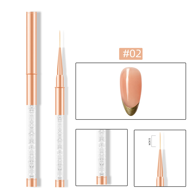 11 stiluri de căptușeală acrilice pix pentru desen Nail Art dungi linii perie fototerapie gel UV perii pentru pictură sculptură stilou instrument de manichiură