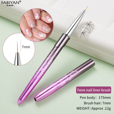 Nail Art Liner Festőecset Akril Folyékony Púder Faragás UV Gél Extension Builder Toll Manikűr Eszközök Rózsarany Lila