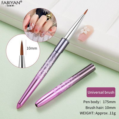 Nail Art Liner Festőecset Akril Folyékony Púder Faragás UV Gél Extension Builder Toll Manikűr Eszközök Rózsarany Lila