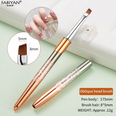 Nail Art Liner Festőecset Akril Folyékony Púder Faragás UV Gél Extension Builder Toll Manikűr Eszközök Rózsarany Lila