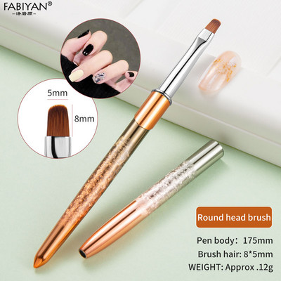 Nail Art Liner Festőecset Akril Folyékony Púder Faragás UV Gél Extension Builder Toll Manikűr Eszközök Rózsarany Lila