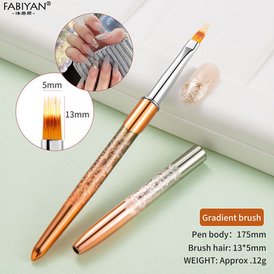 Nail Art Liner Festőecset Akril Folyékony Púder Faragás UV Gél Extension Builder Toll Manikűr Eszközök Rózsarany Lila