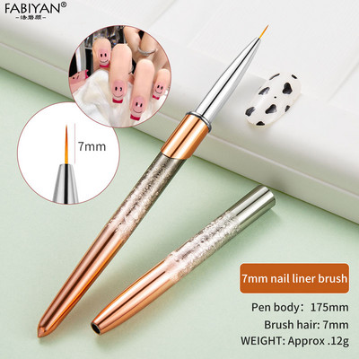 Nail Art Liner Festőecset Akril Folyékony Púder Faragás UV Gél Extension Builder Toll Manikűr Eszközök Rózsarany Lila