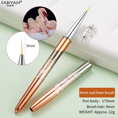 Nail Art Liner Festőecset Akril Folyékony Púder Faragás UV Gél Extension Builder Toll Manikűr Eszközök Rózsarany Lila
