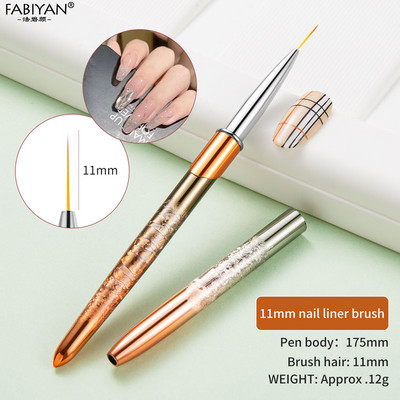 Nail Art Liner Festőecset Akril Folyékony Púder Faragás UV Gél Extension Builder Toll Manikűr Eszközök Rózsarany Lila
