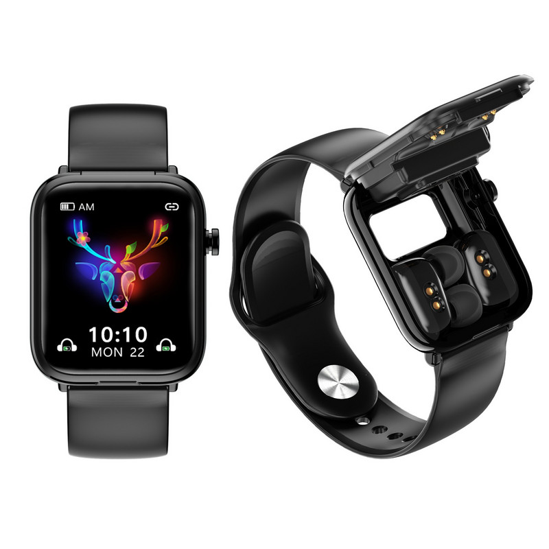 Căști X8 ceas inteligent două-în-unul X5 versiune de upgrade ultra-subțire 1,69 ecran mare full-touch IP67 carcasă metalică rezistentă la apă