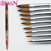 BQAN Kolinsky akril körömkefe Nail Art Mink ecset fa nyél gél építő manikűr ecset rajzeszközök 2-20 méret