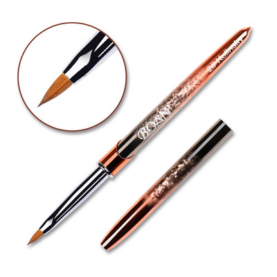 BQAN Kolinsky akril körömkefe Nail Art Mink ecset fa nyél gél építő manikűr ecset rajzeszközök 2-20 méret
