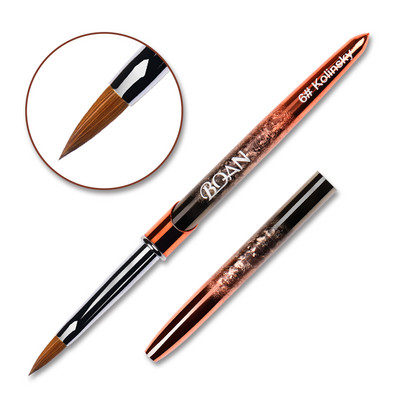BQAN Kolinsky akril körömkefe Nail Art Mink ecset fa nyél gél építő manikűr ecset rajzeszközök 2-20 méret
