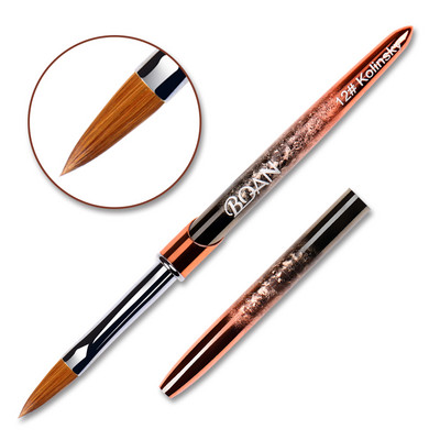 BQAN Kolinsky akril körömkefe Nail Art Mink ecset fa nyél gél építő manikűr ecset rajzeszközök 2-20 méret