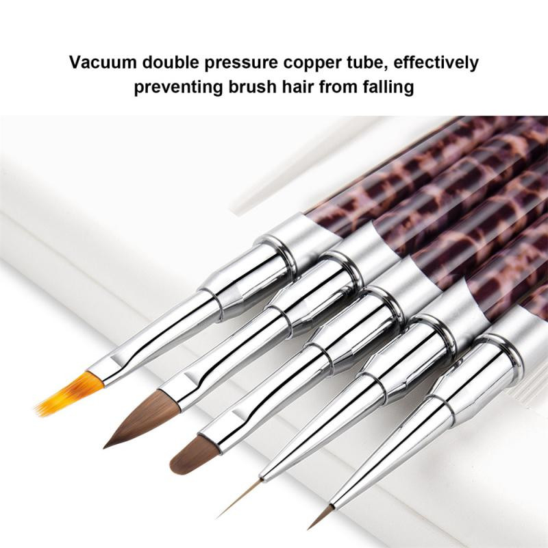 14 stiliaus nagų dailės šepetėlis akrilinis apvalus piešimo dažymas plokščias rašiklis akrilo prailginimas UV gelio lako manikiūro įrankio dizaino patarimai