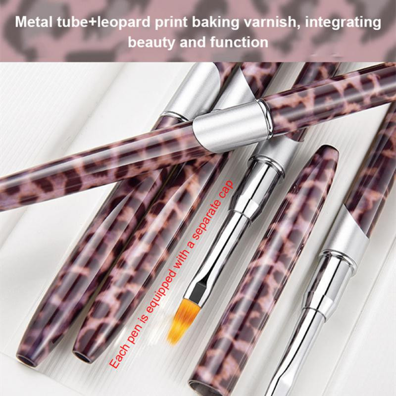 14 stiliaus nagų dailės šepetėlis akrilinis apvalus piešimo dažymas plokščias rašiklis akrilo prailginimas UV gelio lako manikiūro įrankio dizaino patarimai