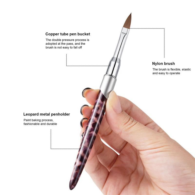 14 stiliaus nagų dailės šepetėlis akrilinis apvalus piešimo dažymas plokščias rašiklis akrilo prailginimas UV gelio lako manikiūro įrankio dizaino patarimai