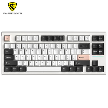 FL ESPORTS FL750 Трирежимна механична клавиатура 83-клавишна гореща смяна RGB драйвер за конфигуриране на светлинен ефект