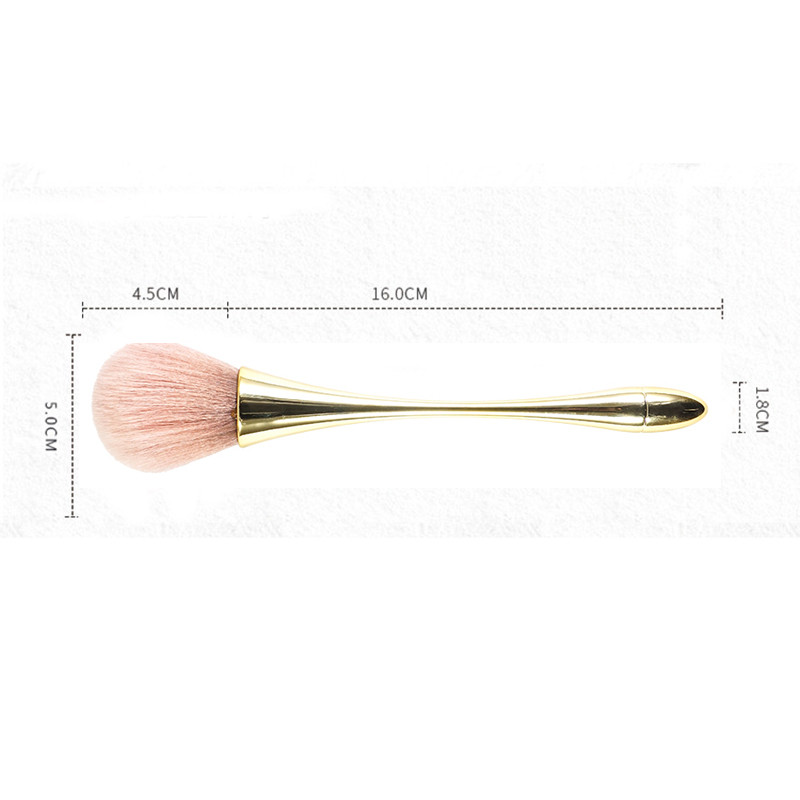 Πινέλο ρουζ πούδρας Ροζ χρυσό Επαγγελματικό πινέλο μακιγιάζ Μεγάλο καλλυντικό πρόσωπο Cont Cosmetic Face Cont brocha colorete Εργαλείο μακιγιάζ
