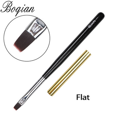 BQAN nagų dailės piešimo šepetėlis su metaliniu dangteliu Profesionalus akrilo UV gelinis nagų lakas manikiūro rašiklio įdėklas plokščias apvalus