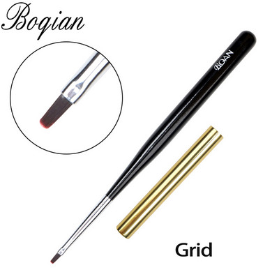 BQAN nagų dailės piešimo šepetėlis su metaliniu dangteliu Profesionalus akrilo UV gelinis nagų lakas manikiūro rašiklio įdėklas plokščias apvalus