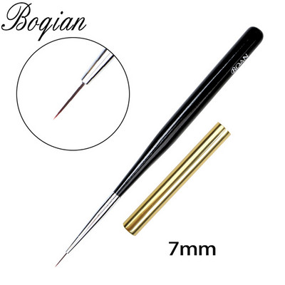 BQAN nagų dailės piešimo šepetėlis su metaliniu dangteliu Profesionalus akrilo UV gelinis nagų lakas manikiūro rašiklio įdėklas plokščias apvalus