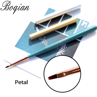 BQAN nagų dailės piešimo šepetėlis su metaliniu dangteliu Profesionalus akrilo UV gelinis nagų lakas manikiūro rašiklio įdėklas plokščias apvalus