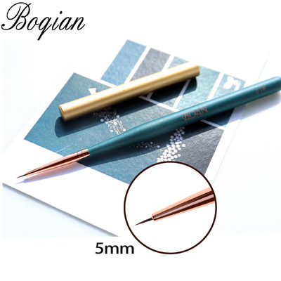 BQAN nagų dailės piešimo šepetėlis su metaliniu dangteliu Profesionalus akrilo UV gelinis nagų lakas manikiūro rašiklio įdėklas plokščias apvalus