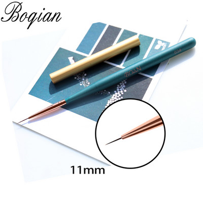 BQAN nagų dailės piešimo šepetėlis su metaliniu dangteliu Profesionalus akrilo UV gelinis nagų lakas manikiūro rašiklio įdėklas plokščias apvalus