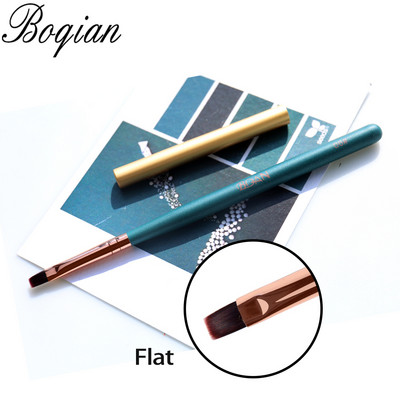 BQAN nagų dailės piešimo šepetėlis su metaliniu dangteliu Profesionalus akrilo UV gelinis nagų lakas manikiūro rašiklio įdėklas plokščias apvalus