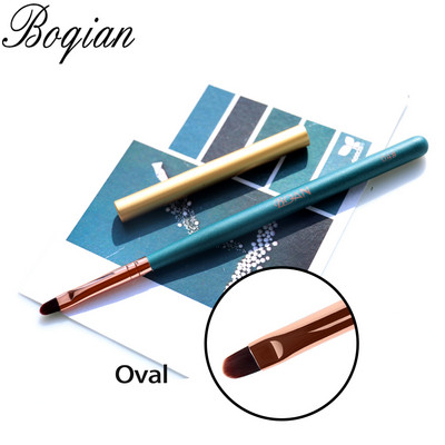 BQAN nagų dailės piešimo šepetėlis su metaliniu dangteliu Profesionalus akrilo UV gelinis nagų lakas manikiūro rašiklio įdėklas plokščias apvalus