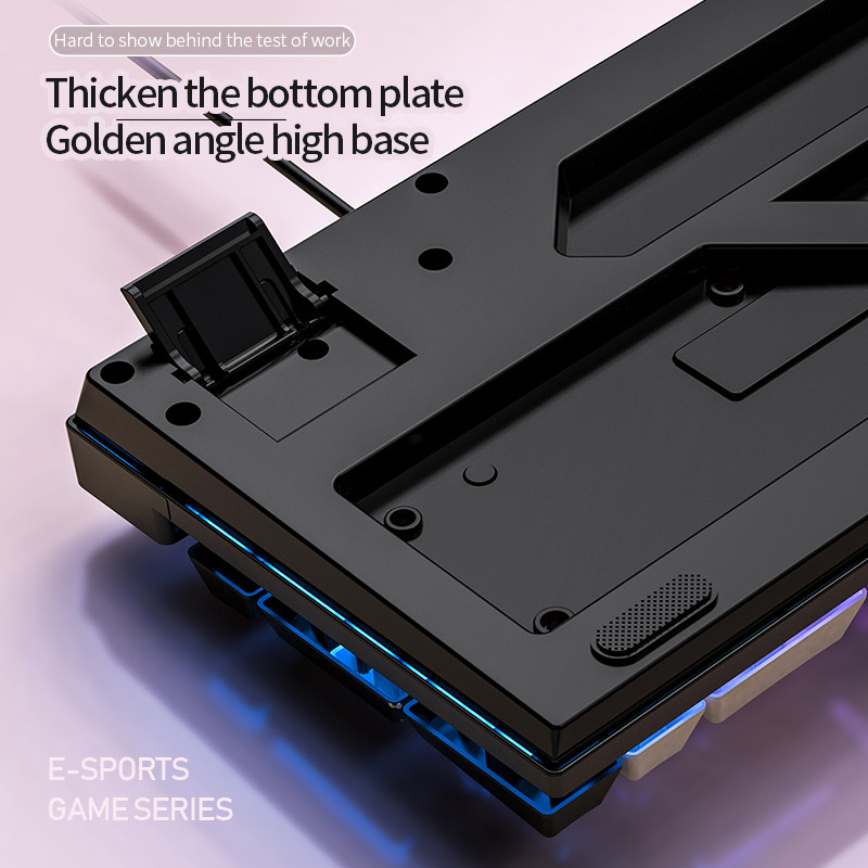 104 клавиша Геймърска клавиатура Кабелна клавиатура Съвпадение на цвета Подсветка Механично усещане Компютър Периферни устройства за електронни спортове за настолен лаптоп