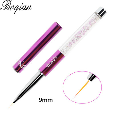 BQAN Nail Art Stripe Lines Liner Festés Macskaszem Ecset Akril UV GEL Extension Builder Rajz strasszos nyéllel