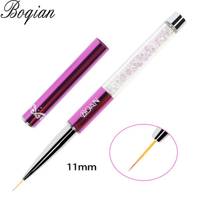 BQAN Nail Art Stripe Lines Liner Festés Macskaszem Ecset Akril UV GEL Extension Builder Rajz strasszos nyéllel