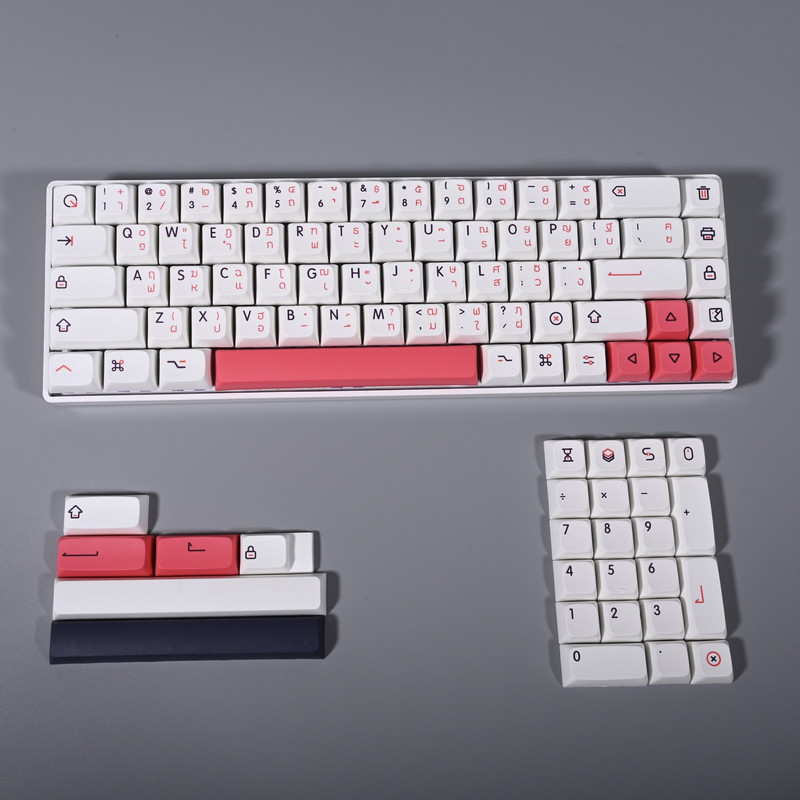 PBT taustiņu vāciņš XDA augsta profila personalizēts taju korejiešu krievu japāņu taustiņu vāciņš spēļu mehāniskajai tastatūrai Cherry MX slēdzim