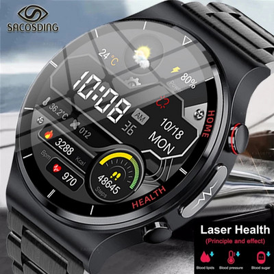 Νέο έξυπνο ρολόι ECG+PPG 2023 Ανδρικά ρολόγια υγείας με λέιζερ Sangao, αρτηριακή πίεση, γυμναστική, αθλητικά ρολόγια IP68 αδιάβροχο έξυπνο ρολόι