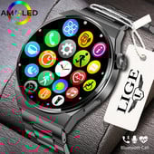 LIGE AMOLED Smartwatch Business Watch For Men Smart Watch Bluetooth Call Οθόνη HD 380mAh Ρολόι γυμναστικής Μεγάλης χωρητικότητας μπαταρίας