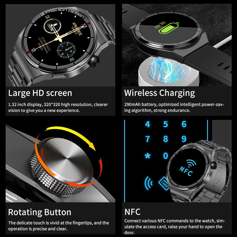 LIGE AMOLED Smartwatch Business Watch For Men Smart Watch Bluetooth Call Οθόνη HD 380mAh Ρολόι γυμναστικής Μεγάλης χωρητικότητας μπαταρίας