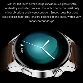 2022 Нов смарт часовник с Bluetooth обаждане Мъжки пълен сензорен спортен фитнес часовник Водоустойчив сърдечен ритъм Стоманена лента Smartwatch Android IOS